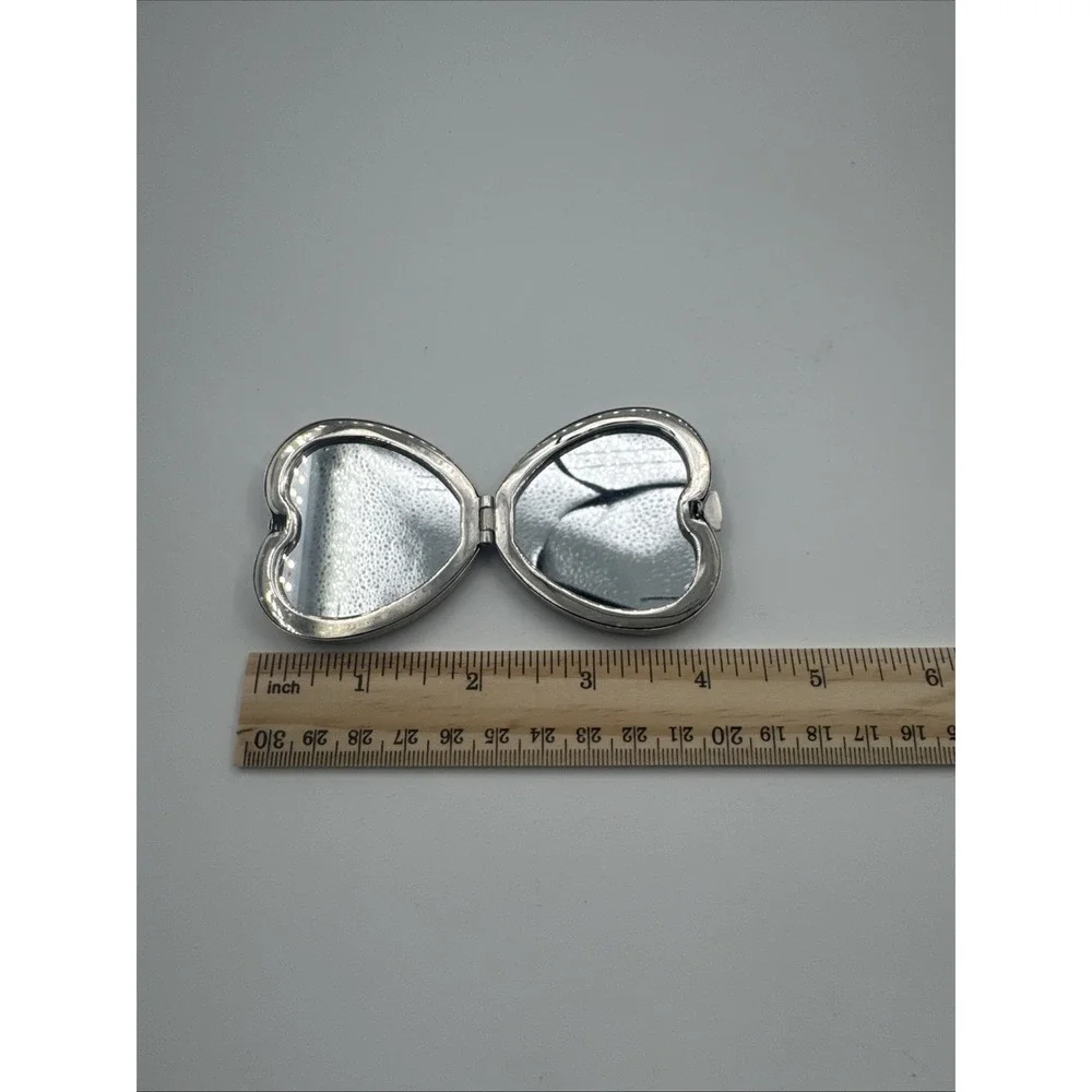 Titanic Silvertone Heart Shaped Mirror Purse Small Trinket